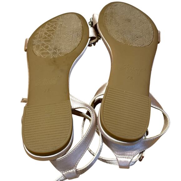 Jewel Badgley Mischka Ohara Minimalist Crystal Adorned Flat Size 7.5 New No Box - Picture 6 of 7